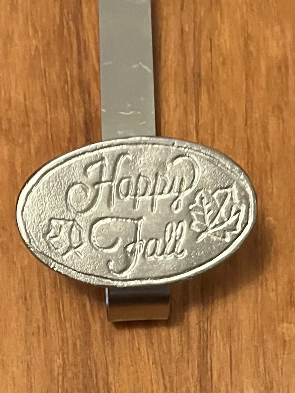Happy Fall Over-the-Door Wreath Holder  - Silver